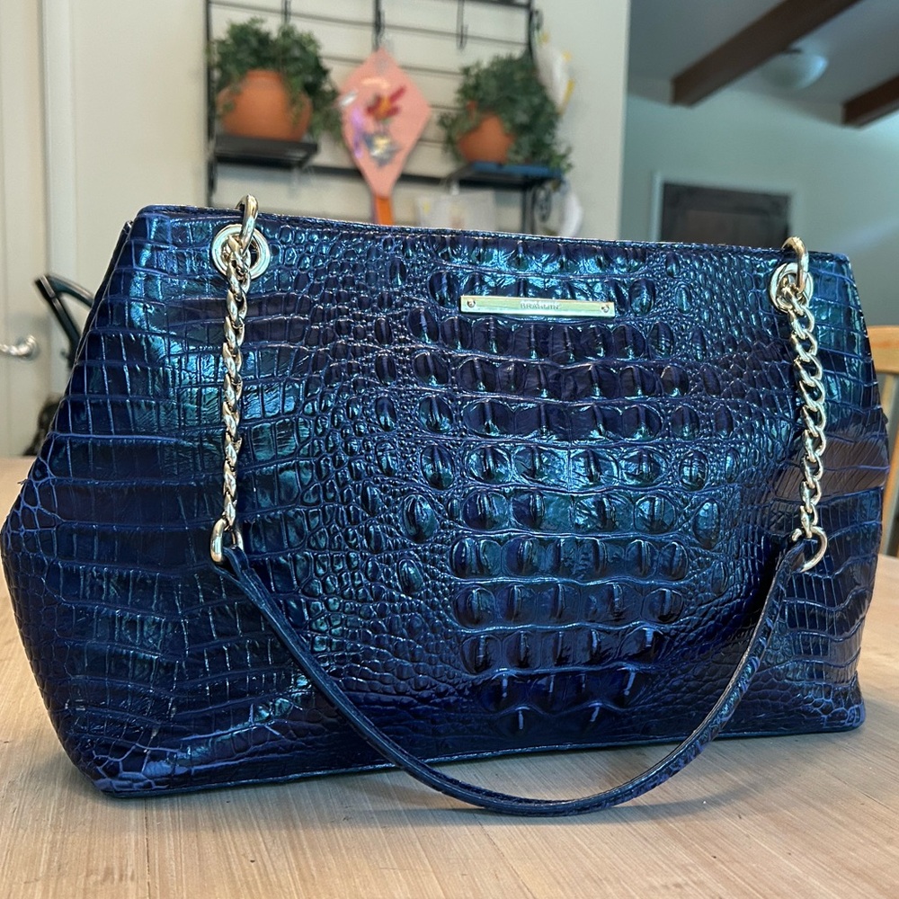 Navy Blue Brahmin Handbag